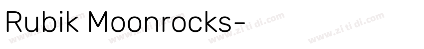 Rubik Moonrocks字体转换